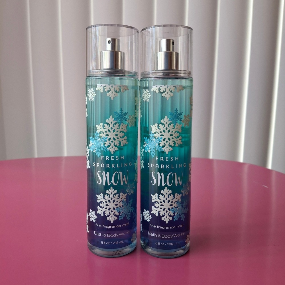 Bath & Body Works FRESH SPARKLING SNOW Fragrance Mist 8 oz Set of 2 Sprays